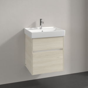 Villeroy et Boch Collaro meuble sous-vasque C00700AA 51x54,6x41,4cm, évier central, chêne blanc
