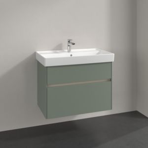 Villeroy et Boch Collaro meuble sous-vasque C010B0AF 75,4x54,6x44,4cm, évier au milieu, éclairage LED, vert tendre