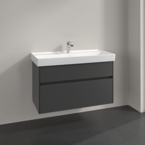 Villeroy and Boch Collaro vanity unit C01100VR 95.4x54.6x44.4cm, washbasin in the middle, graphite