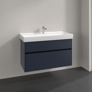 Villeroy et Boch Collaro meuble sous-vasque C01100VQ 95,4x54,6x44,4cm, évier central, bleu marine