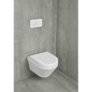 Villeroy und Boch Architectura Combi-Pack Wand-WC mit WC-Sitz 4694CL01  oval, 37x53 cm, TwistFlush, Abgang waagerecht, weiß