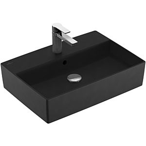 Villeroy und Boch Memento 2.0 Waschtisch 4A0760S5 60x42cm, mit Hahnloch und Überlauf, Ebony C+