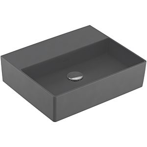 Villeroy und Boch Memento 2.0 Waschtisch 4A225FI4 50x42cm, ohne Hahnloch & Überlauf, Graphite C+