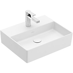 Villeroy & Boch Memento 2.0 Waschtisch 4A225LRW 50 x 42 cm, Stone White C-plus, mit Hahnloch, ohne Überlauf