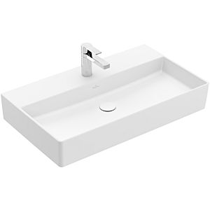 Villeroy & Boch Memento 2.0 Waschtisch 4A2281RW 80 x 47 cm, Stone White C-plus, mit Hahnloch, ohne Überlauf