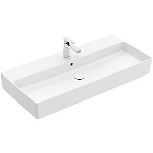 Villeroy und Boch Memento 2.0 Waschtisch 4A22A5RW 100x47cm, mit Hahnloch & Überlauf, Stone White C+