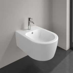 Villeroy and Boch Avento wall- Bidet 540500RW stone white C-plus, 2000 tap hole, with overflow
