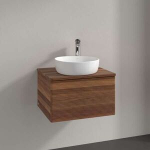 Villeroy &amp; Boch Antao vanity unit K29152HM 60x36x50cm, tap hole, washbasin top color warm walnut, warm walnut