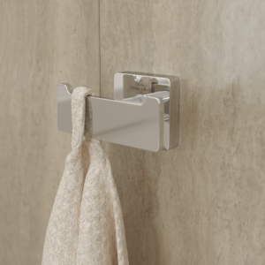 Villeroy und Boch Elements Striking Doppel-Handtuchhaken TVA15201200061 chrom, 80x44x45mm