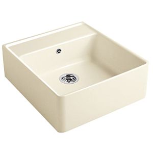 Villeroy und Boch Spülstein Einzelbecken 632062KR Ablaufgarnitur, Exzenterbetätigung, Befestigungssatz, Crema
