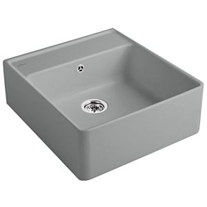 Villeroy and Boch single bowl sink 632062SL drain fitting, eccentric actuation, fastening kit, Stone