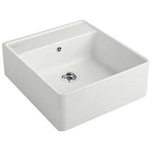 Villeroy and Boch single bowl sink 632062SM drain fitting, eccentric actuation, fastening kit, Steam