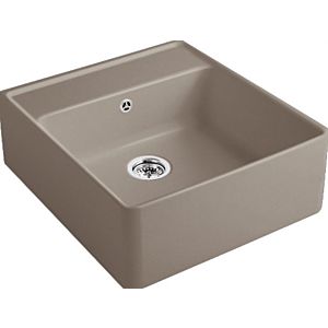Villeroy and Boch single bowl sink 632062TR drain fitting, eccentric actuation, fastening kit, Timber