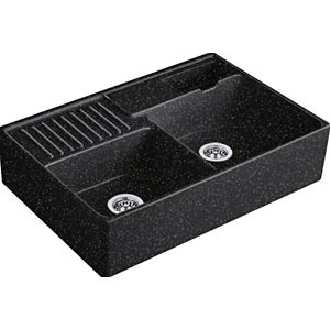 Villeroy and Boch double bowl sink 632392J0 drain fitting, eccentric operation, waste bowl, chromite