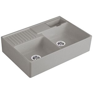 Villeroy and Boch double bowl sink 632392KD drain fitting, eccentric operation, waste bowl, fossil