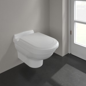 Villeroy &amp; Boch wall- Hommage washdown toilet Hommage 6661B0R1 white with Ceramicplus, horizontal outlet