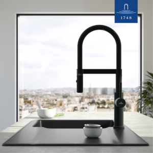 Villeroy &amp; Boch Steel Expert 2.0 kitchen faucet 92800006 with swivel aerator, matte black