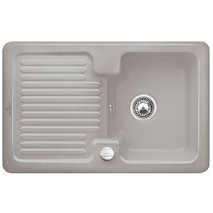 Villeroy & Boch Condor Einbauspüle 674502KD mit Ablaufgarnitur und Exzenterbetätigung, Fossil