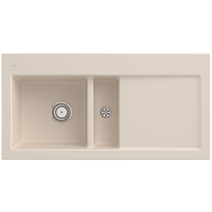 Villeroy und Boch Subway 60 Einbauspüle 677000FU Spülbecken links, 1000 x 510 mm, ivory CeramicPlus