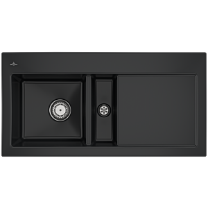 Villeroy und Boch Subway 60 Einbauspüle 677000S5 Spülbecken links, 1000 x 510 mm, ebony CeramicPlus