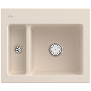 Villeroy und Boch Subway 60 XM Einbauspüle 678000FU Spülbecken, 620 x 510 mm, ivory CeramicPlus