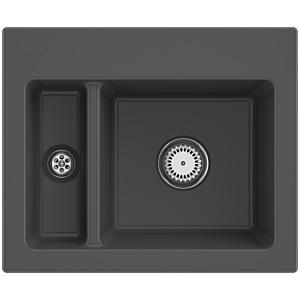 Villeroy und Boch Subway 60 XM Einbauspüle 678000i4 Spülbecken, 620 x 510 mm, graphit CeramicPlus
