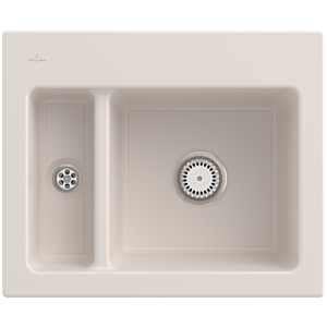 Évier encastrable Villeroy et Boch Subway 60 XM 678000KR, 620 x 510 mm, crème CeramicPlus