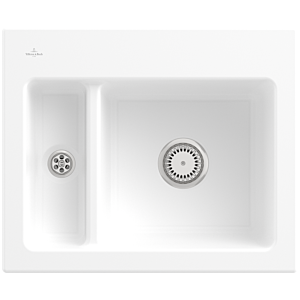 Villeroy und Boch Subway 60 XM Einbauspüle 678000RW Spülbecken, 620 x 510 mm, stone white CeramicPlus