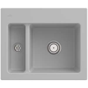 Villeroy und Boch Subway 60 XM Einbauspüle 678000SM Spülbecken, 620 x 510 mm, steam CeramicPlus