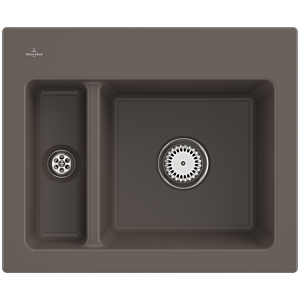 Évier encastrable Villeroy et Boch Subway 60 XM 678000TR, 620 x 510 mm, bois CeramicPlus