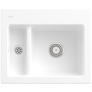 Villeroy und Boch Subway 60 XM Einbauspüle 678000KG Spülbecken, 620 x 510 mm, snow white CeramicPlus