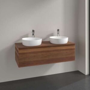 Villeroy und Boch Antao Waschtisch-Unterschrank K35112HM 120x36x50cm, Waschbeckenplattenfarbe warm walnut, warm walnut