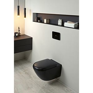 Villeroy und Boch Antao WC-Sitz 8M67S1R7 oval, Quick-Release, Softclosing, Scharniere Edelstahl, pure black C-plus