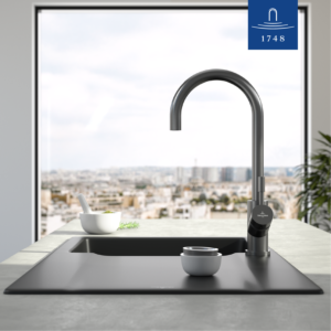 Robinet de cuisine Villeroy &amp; Boch Umbrella 92530005 16 l/min, flexibles de raccordement, anthracite