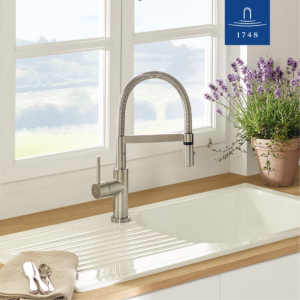 Villeroy and Boch Steel Expert Compact-Window kitchen faucet 929900LC 42x220mm, solid stainless steel
