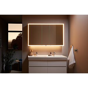 Villeroy und Boch My View Now Spiegelschrank A4551300 130 x 75 x 16,8 cm, LED-Beleuchtung, 3 Türen, mit Sensorschalter