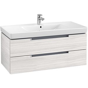 Villeroy & Boch Subway 2.0 Waschtischunterschrank A69000E8,98,7x42x44,9 cm,Griffe silber,White Wood