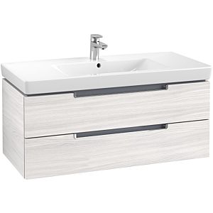 Villeroy & Boch Subway 2.0 Waschtischunterschrank A69010E8, 98,7x42x44,9cm, Griff chrom, white wood