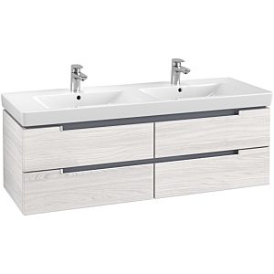 Villeroy & Boch Subway 2.0 Waschtischunterschrank A69200E8, 128,7x42x44,9cm, white wood, Griff matt