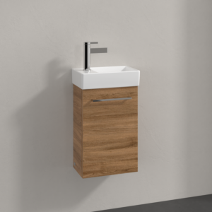 Villeroy et Boch Avento meuble sous-vasque A87601RH 34x51,4x20,2cm, charnières à droite, 1 porte, Chêne Kansas