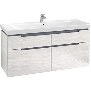 Villeroy&Boch Subway 2.0 XL Waschtischunterschrank A91600E8,128,7x59x44,9cm,White Wood,Griff silber