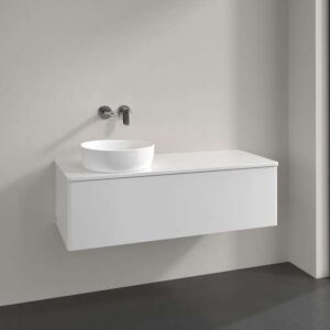 Villeroy &amp; Boch Antao vanity unit K33050GF 120x36x50cm, tap hole, washbasin top color: glossy white lacquer