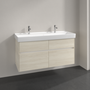 Villeroy et Boch Collaro meuble sous-vasque C01200AA 115,4x54,6x44,4cm, évier central, chêne blanc