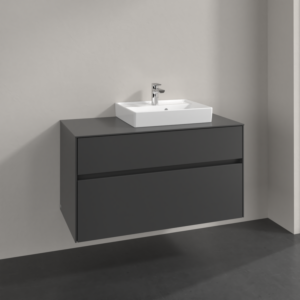 Villeroy et Boch Collaro meuble sous-vasque C01500VR 100x54,8x50cm, meuble sous-vasque à droite, graphite