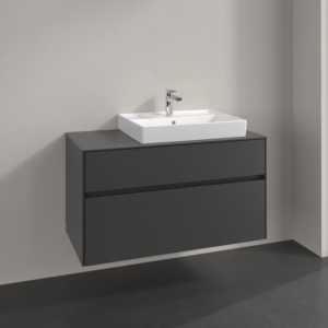 Villeroy et Boch Collaro meuble sous-vasque C01800VR 100x54,8x50cm, meuble sous-vasque à droite, graphite