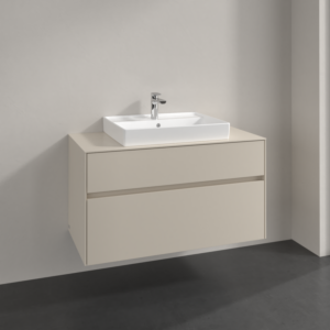 Villeroy und Boch Collaro Waschtischunterschrank C01900VN 100x54,8x50cm, Waschtisch mittig, cashmere grey
