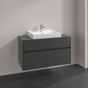 Villeroy et Boch Collaro meuble sous-vasque C01900VR 100x54,8x50cm, vasque au milieu, graphite