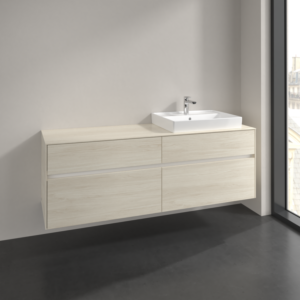Villeroy et Boch Collaro meuble sous-vasque C02300AA 160x54,8x50cm, meuble sous-vasque à droite, chêne blanc