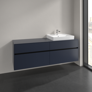 Villeroy und Boch Collaro Waschtischunterschrank C02300VQ 160x54,8x50cm, Waschtisch rechts, marine blue