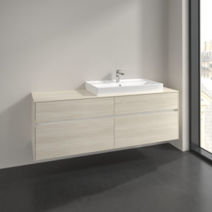 Villeroy et Boch Collaro meuble sous-vasque C02700AA 160x54,8x50cm, meuble sous-vasque à droite, chêne blanc